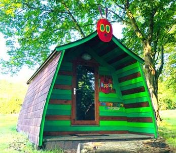 The Very Hungry Caterpillar, costume characters, themed accommodation Milton Keynes